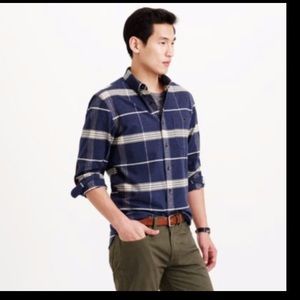 J.Crew Men’s Chamois Elbow-Patch Plaid Shirt